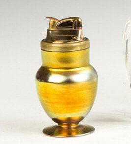 Steuben Gold Aurene Cigarette Lighter (1 of 1)