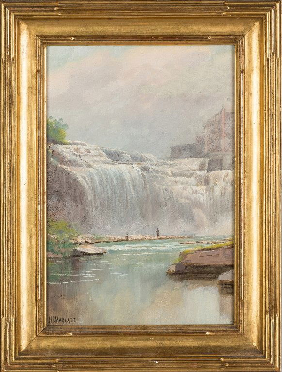 H.I. Marlatt Pastel, Falls Rochester, NY (1 of 1)