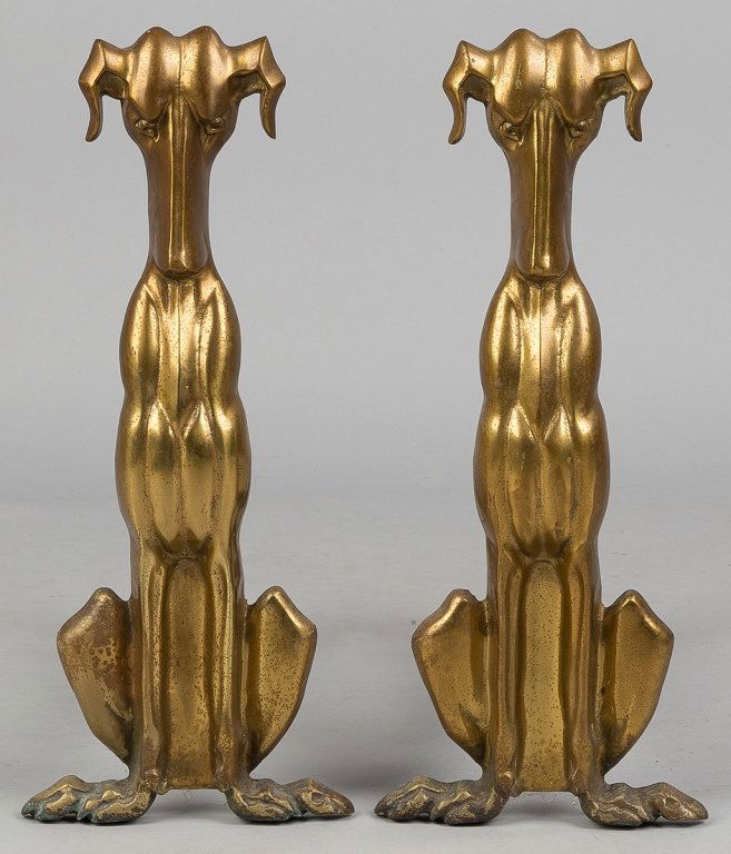Brass and Iron Dog Andirons (1 of 3)