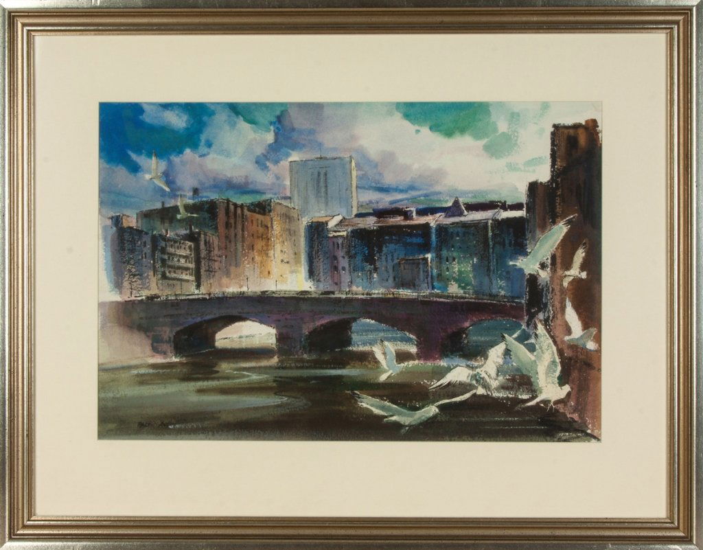 Ralph Avery (American, 1906-1976) "River Gulls" (1 of 3)