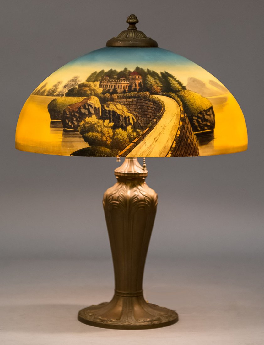 Phoenix Reverse Painted Table Lamp (1 of 2)