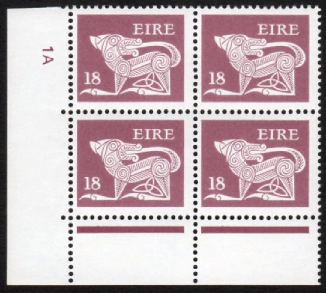 Irish Definitive: 1981 Lithography 18p with white gum: 1981 Litho 18p with white gum cyl. 1A bottom left, u/m. SG 478, Mi. 437, Hib. D99gC2.