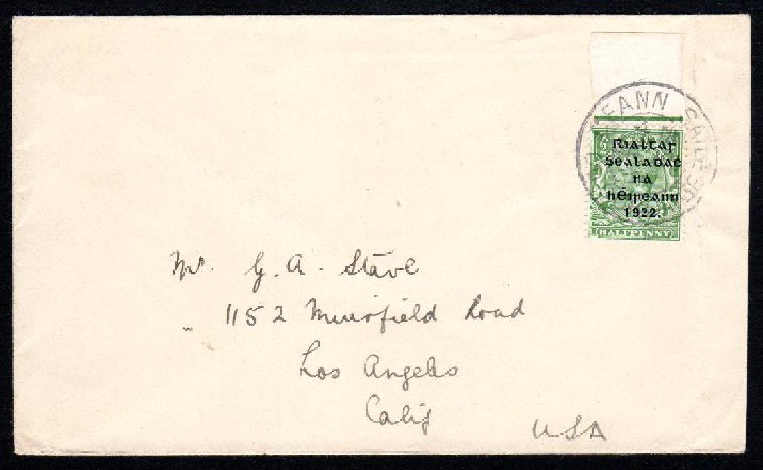 Thom Wide: ½d rare single on foreign cover (1 of 1)