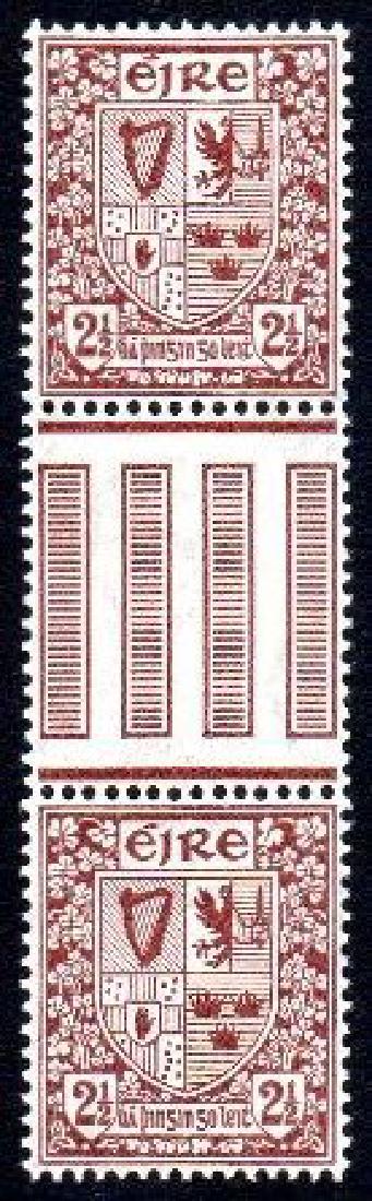 Definitives: 2½d unfolded gutter pair (1 of 1)