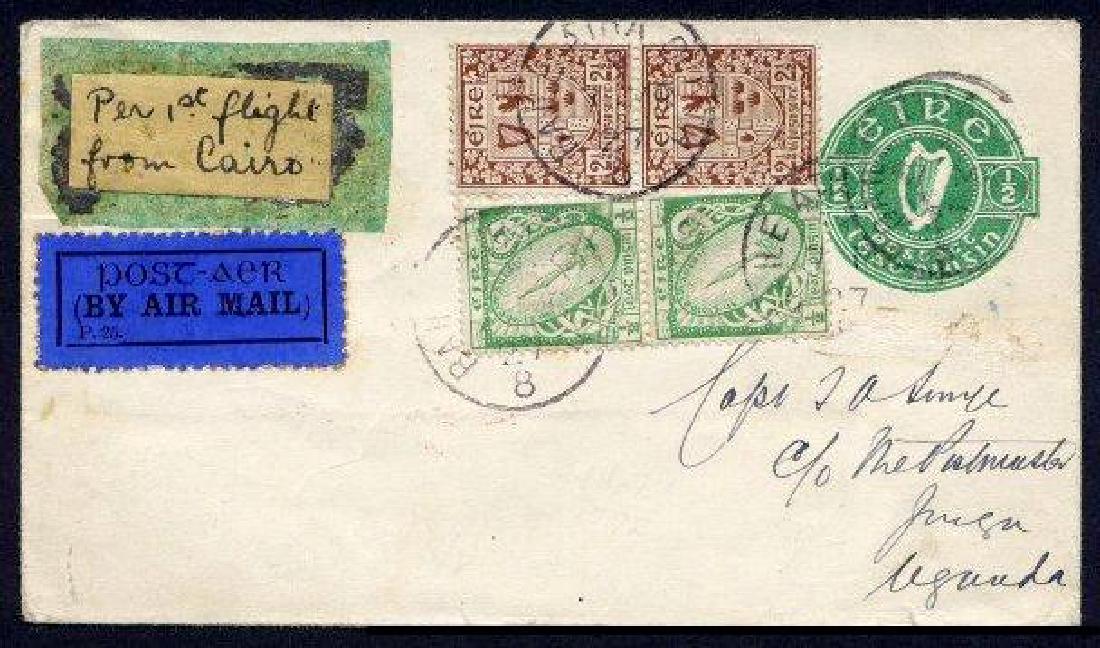 Airmail: 1927 "Smye" cover Dublin to Jinja, Uganda (1 of 1)
