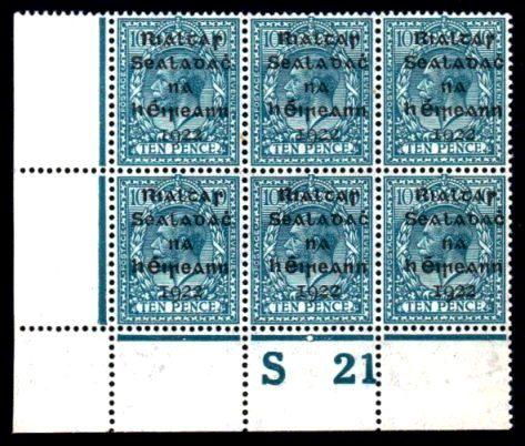 Dollard 10d corner block of 6 from base Pl. 1c with (1 of 1)