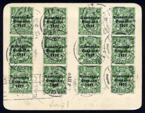 Harrison 3-line coils, ½d four vertical strips of (1 of 1)