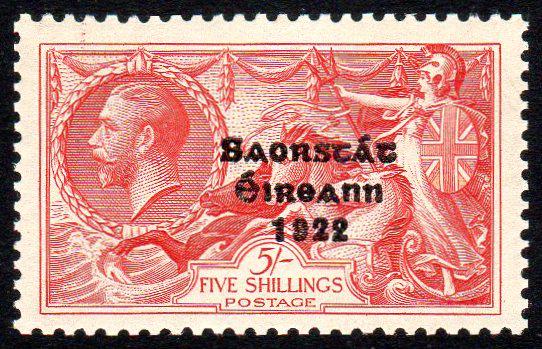 1935 Re-engraved Seahorse, 5/- with  dot between S and (1 of 1)