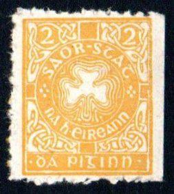 Ireland Essays, O'Loughlin, Murphy & Boland, 2d yellow: Ireland Essays, O'Loughlin, Murphy & Boland, 2d yellow u/m, almost perfect gum, well centred, brilliantly fresh, exceptional! E128.