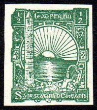 Ireland Essays, O'Loughlin, Murphy & Boland, imperf.: Ireland Essays, O'Loughlin, Murphy & Boland, imperf. ½d green, u/m mint with almost perfect gum, very fresh. Hib. E142.