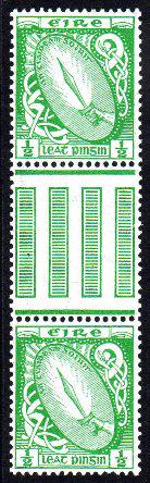 1922-23 Definitives, ½d gutter pair superb u/m, (1 of 1)