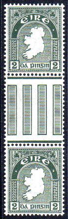 1922-23 Definitives, 2d gutter pair superb u/m mint, (1 of 1)