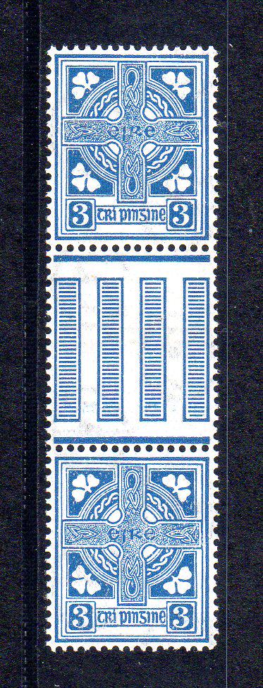 1922-23 Definitives, 3d gutter pair superb u/m mint, (1 of 1)