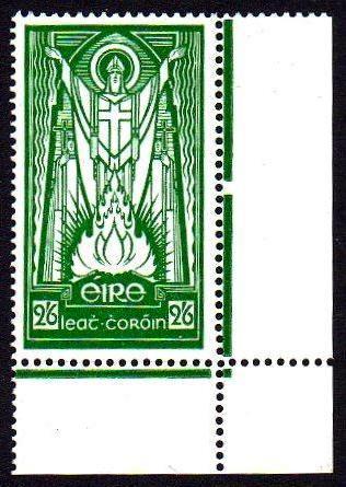 1937 Definitive 2/6 St. Patrick sheet corner single u/m (1 of 1)