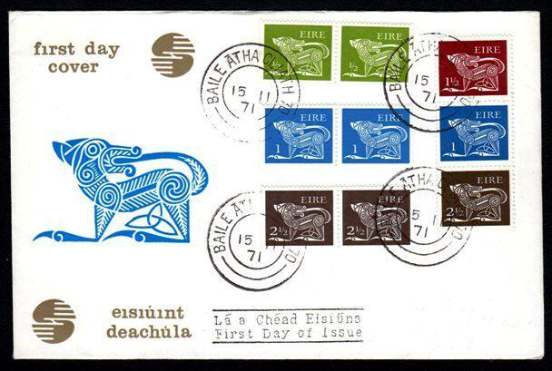 Gerl Definitives, 1971 ½p, 1p & 2½p in horiz. (1 of 1)