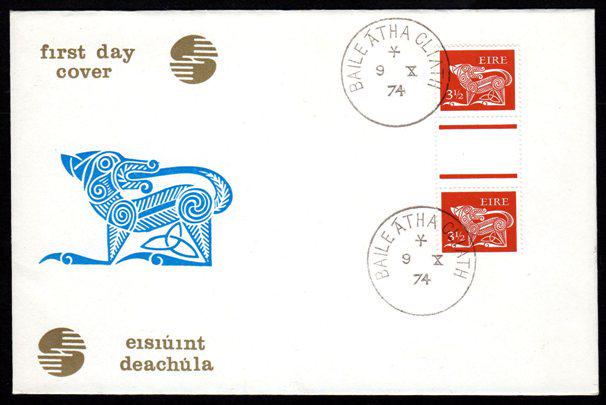 Gerl Definitives, 1974-6 no wmk. 3½p gutter pair (1 of 1)