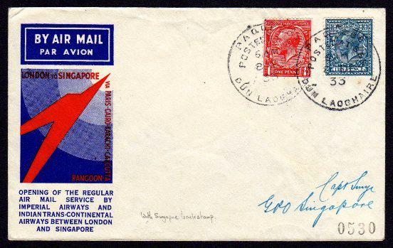 Airmails, 1933 (Dec. 7) Official Imperial Airways cover (1 of 1)