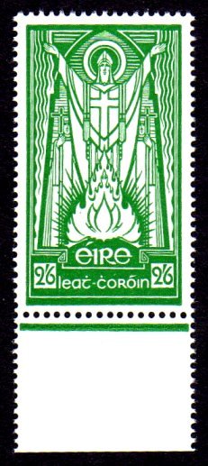 1940-67 Second Watermark Definitive Series: 2/6 on white paper with inverted watermark, bottom sheet marginal, fresh u/m and almost perfectly centred! SG123bw, Hib. D30I wa.