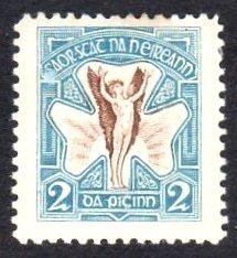 Hely's bi-colour Essay: 2d brown & blue, lightly hinged, faint gum ageing, bright colours. Hib. E83.
