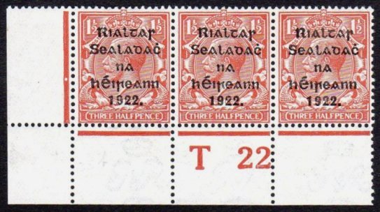 Thom 5-line Black: 1 1/2d Control T22 (1 of 1)