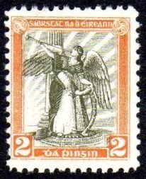 Dollard Essay: bicolour 2d grey-green & orange (1 of 1)