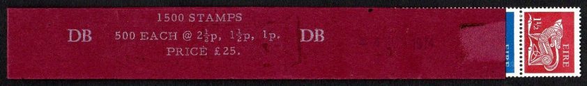 Definitive Coil: 1971-73 5p multivalue coil Leaders: 1971-73 5p multivalue coil units with matt and with shiny gum, each attached to long purple Leaders DB, both 2 dots over the second "B", u/m mint with average to fine perfs. A nice matching pair of Le