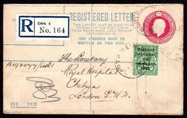 Registered Envelope: Transition, Geo.V 4 1/2d magenta (1 of 1)
