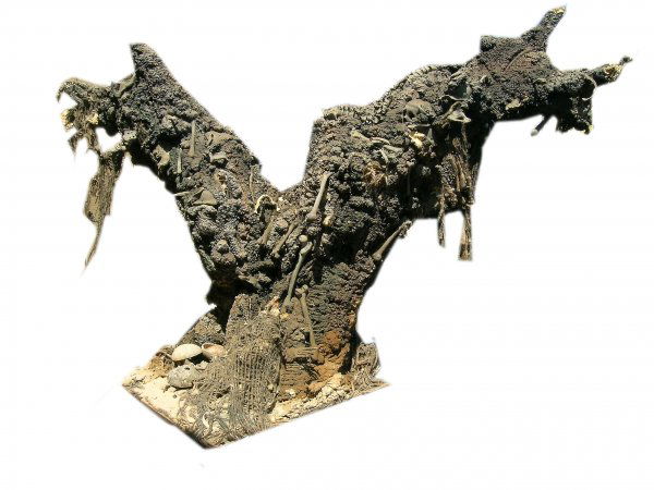 Midnight Meat Train Mound of Skulls and Bones Prop: Midnight Meat Train - From the set of Midnight Meat Train, this is a tree-like mound of skulls and bones. (approx. 55" x 40" x 136"). This item is an oversized item. Buyer's are responsible for remova