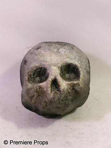 Angels and Demons Black Skull Movie Props: Angels and Demons - Direct from the set, this is a black painted hard foam skull. (approx. 5 1/2" x 5") (EA2002)