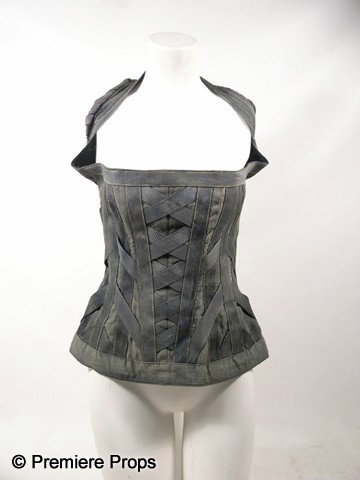 Resident Evil Afterlife Alice (Milla Jovovich) Ves: Resident Evil Afterlife - Alice (Milla Jovovich) slightly dirty, black and gray nylon, criss cross straps, with strap on the shoulders, button front, custom made vest. (no size, 'Alice' written on the