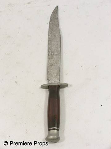 Inglourious Basterds Pfc. Omar Ulmer (Omar Doom) D: Inglourious Basterds - Pfc. Omar Ulmer (Omar Doom) screen used, hero, brown wood handle with silver rubber blade, dagger. (approx. 13" long) Condition may vary slightly.