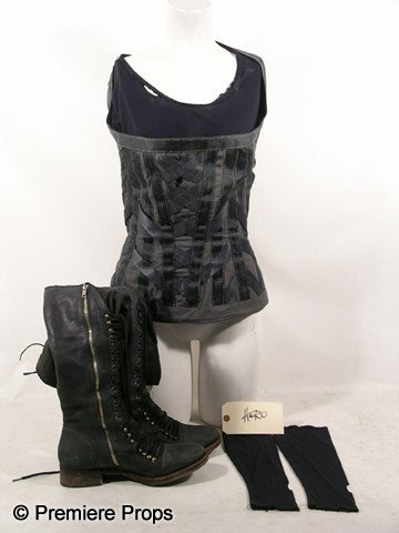 Resident Evil Afterlife Alice (Milla Jovovich) Her: Resident Evil Afterlife - Alice (Milla Jovovich) screen worn, hero black and gray nylon, criss cross straps, with strap on the shoulders, button front, custom made vest, (no size, 'Alice Hero' written