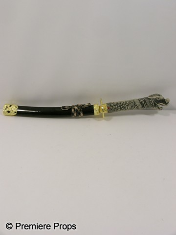 Blood & Bone Sword Movie Props: Blood & Bone - Metal blade with highly detailed dragon grip sword and shiny black wood sheath. (approx. 25" long)