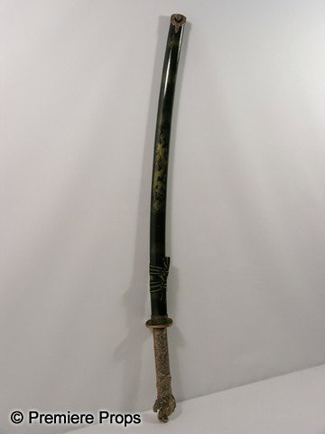 Blood and Bone Dragon Print Sword Movie Props: Blood and Bone - Metal blade with highly detailed dragon grip sword and shiny black wood sheath with dragon print. (approx. 42" long) This item is oversized and will require additional shipping charge