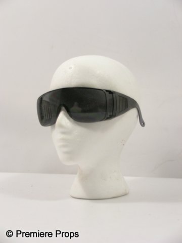 Resident Evil Afterlife Umbrella Trooper's Glasses: Resident Evil Afterlife - Umbrella Trooper's screen used, hero, black plastic with dark black lenses and vented side frame glasses.