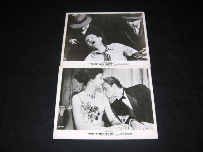 PRETTY BOY FLOYD - Publicity Still: PRETTY BOY FLOYD (1960) - John Ericson. Lot of 2 Publicity Stills (8x10)