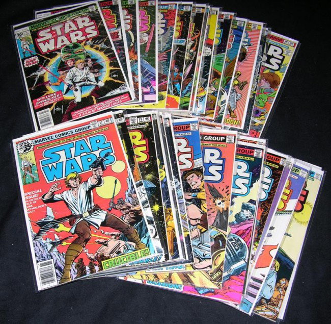 STAR WARS - 70's Marvel Comics: Star Wars Comic Book Lot - Marvel Comics. From the 1970's into the 80's. Contains Issues 1, 4-31, 41. All Bagged and Boarded in FN-VF.