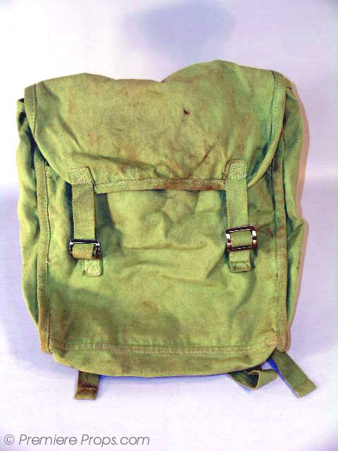 Hayden Panettiere's Racing Stripes (2005) Backpac: Racing Stripes (2005) - Channing's (Hayden Panettiere) Aged Lime Green Buckle Back Pack (14" x 12") wit two inner compartments. Aged from use and clearly seen on screen.