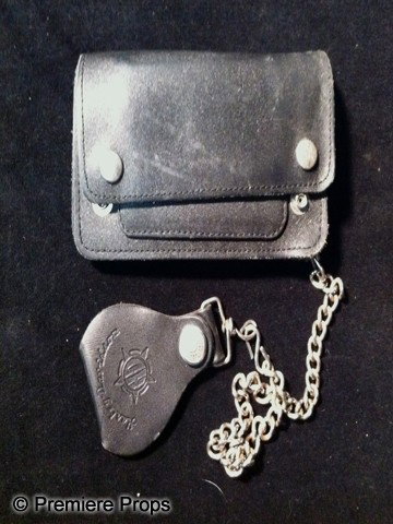 Renegade (1992-1997) Lorenzo Llamas Prop Wallet an: Renegade (1992-1997) - Lorenzo Llamas', as Vince Black, hero wallet and ID cards. A leather Harley Davidson wallet on a chain with prop CDL, credit cards, fake money, gas card and a business card for 