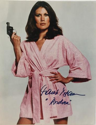 007 James Bond "The Man With The Golden Gun" Andrea (Maud Adams) Signed Photo: 007 James Bond "The Man With The Golden Gun" (1975) Andrea (Maud Adams) hand signed photo with COA from Jim Flint Collectables. (8"x10")