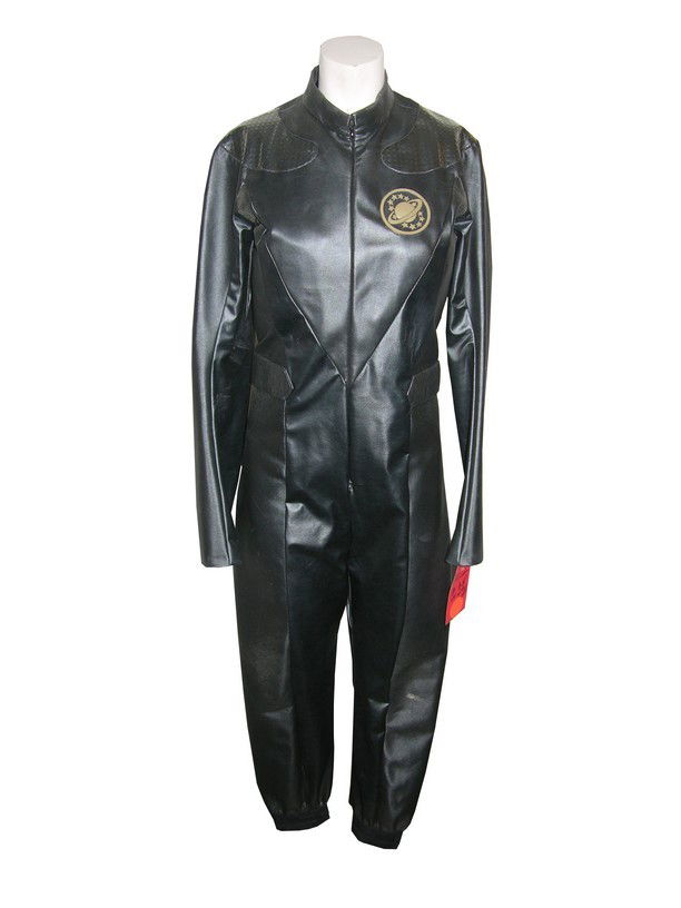 Thermian Costume from Galaxy Quest (1999): Gray vinyl jumpsuit with raised, clear plastic shoulder accents, worn by a Thermian character in Galaxy Quest. In the film, these extraterrestrials launch the stars of the Galaxy Quest television seri
