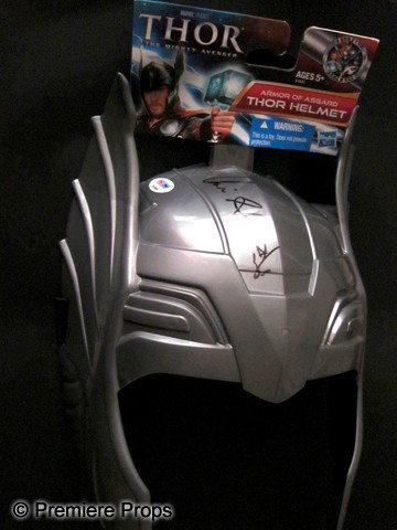 Thor (2011) Chris Hemsworth Autographed Toy Helmet: Chris Hemsworth Autographed Thor Helmet - A signed Hasbro toy helmet, new in packaging. Includes PSA/DNA sticker and certification.