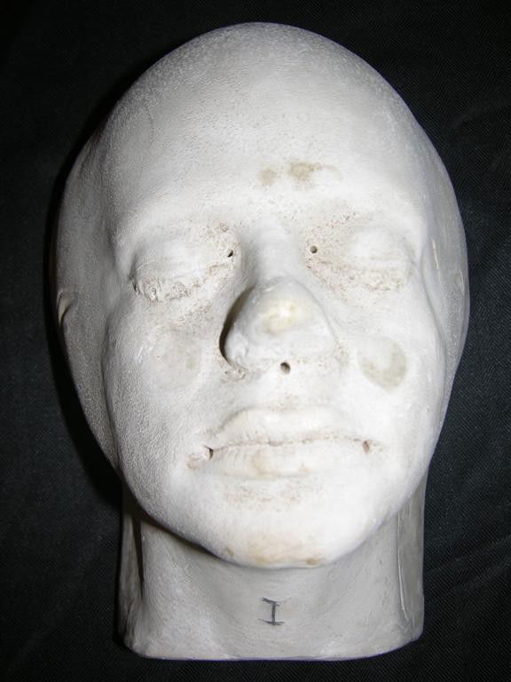 Lifecast of Michele Scarabelli: Lifecast of actress Michele Scarabelli, done by Stan Winston Studios for the television series Alien Nation. The lifecast has her character name "Susan" markered onto it. (11x8x7)