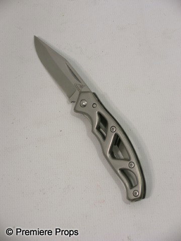 Straw Dogs Charlie (Alexander Skarsgard) Hero Movi: Straw Dogs (2011) - Charlie (Alexander Skarsgård) screen used, small metal 'Gerber' flip up knife. (approx. 6" long)