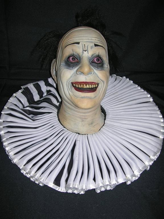 Lon Chaney Bust: Stunning bust of Lon Chaney as the tragic Tito of Laugh Clown Laugh, the 1928 MGM classic of silent film. This fully painted head features Chaney in clown makeup and disconcerting grin, complete with 