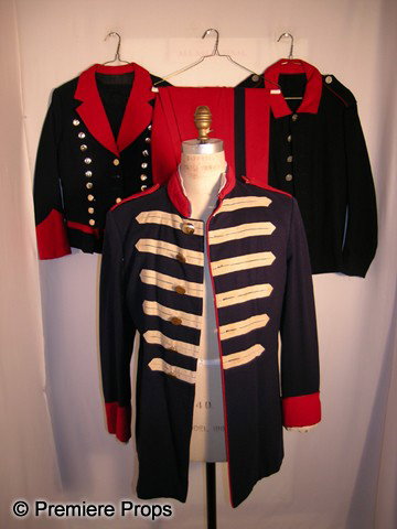 Lot of French Soldier Uniforms: Lot of 2 French Soldier uniforms including 1 male and 1 wool female coat.