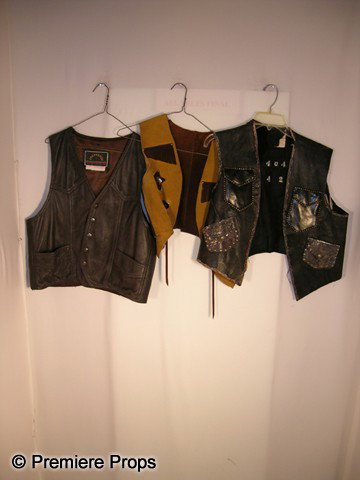 Lot of Cowboy Vest: Lot of 3 leather cowboy vests.