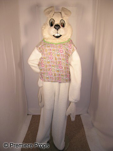Floppy Bunny Mascot Costume: Professional Mascot style "Floppy Bunny." Bunny comes with head, body and mitts - NO FEET. Many bunnies come with vest or aprons. Colors and styles of these vests and aprons will vary with each bunny,