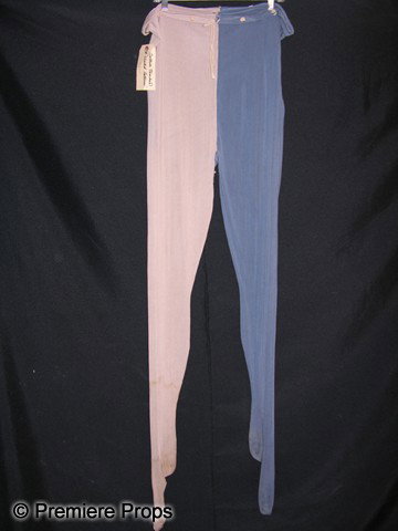 Arthur Treacher Screen Worn Jester Pants from The : White and blue jester tights worn by veteran British character actor Arthur Treacher in The Little Princess (1939). The film starred Shirley Temple as a girl attending a boarding school which Treacher