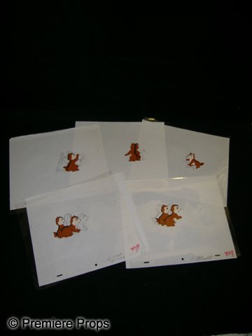 Chip 'N' Dale's Rescue Rangers Animation Cels: Five animation cels, hand painted and in full color, made for the cartoon series Chip 'N' Dale's Rescue Rangers (1989-1992).